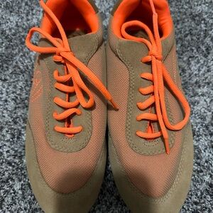 Tory Burch Orange and Brown Women's Sneakers